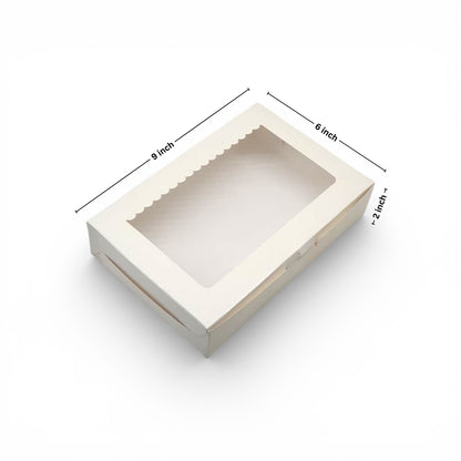 ITC 9x6x2 Inch Window Brownie Box 6 Brownies