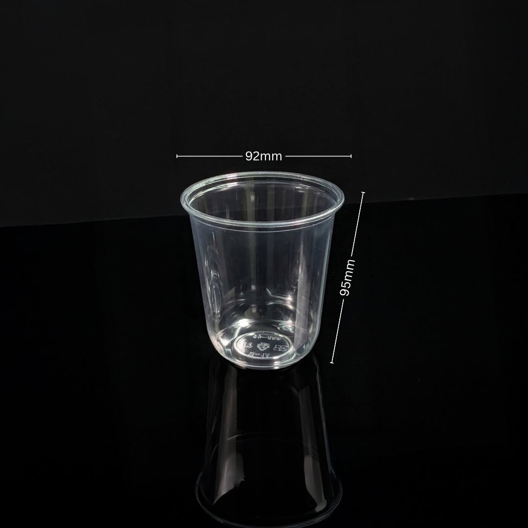 360ml (12 Oz) U-Shape PET Glass