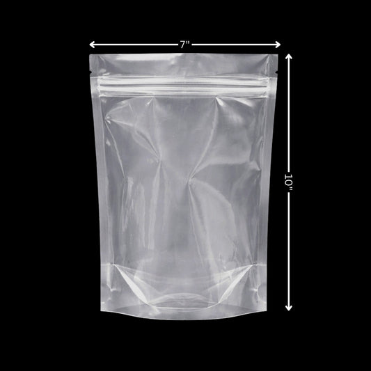Stand Up Zipper Pouch Extra Clear 7 x 10