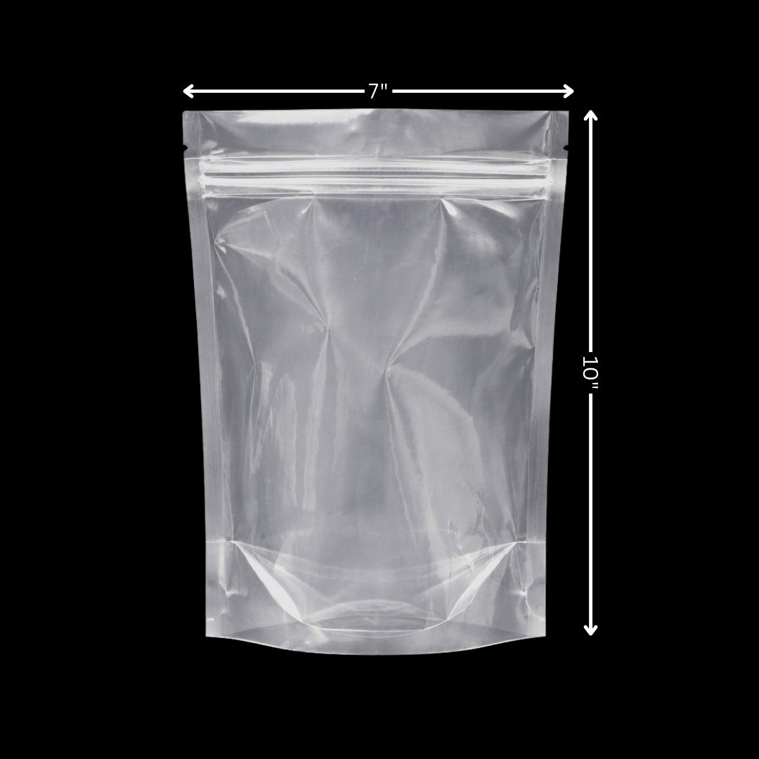 Stand Up Zipper Pouch Extra Clear 7 x 10