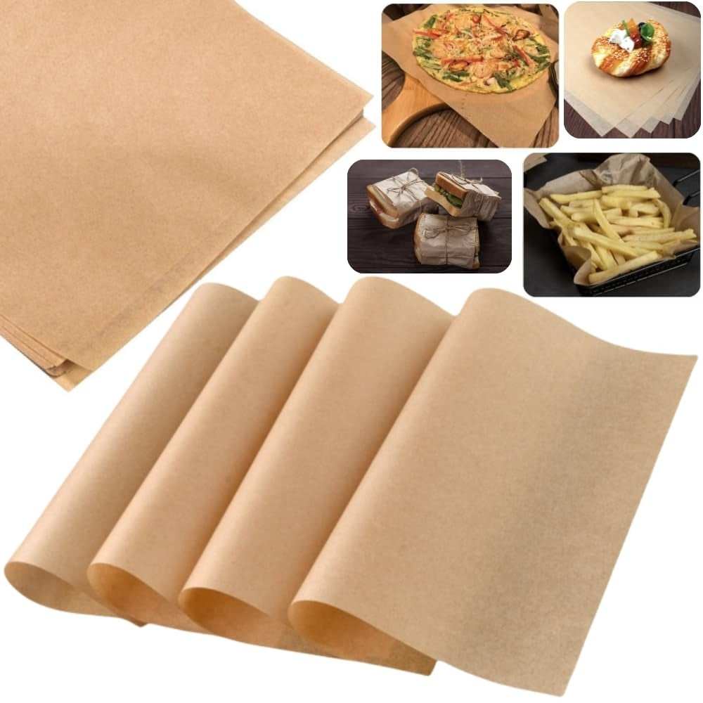 Ecowrap Plain Cut Sheet 10 x 15 inch Brown color (250 Sheets) Butter Paper