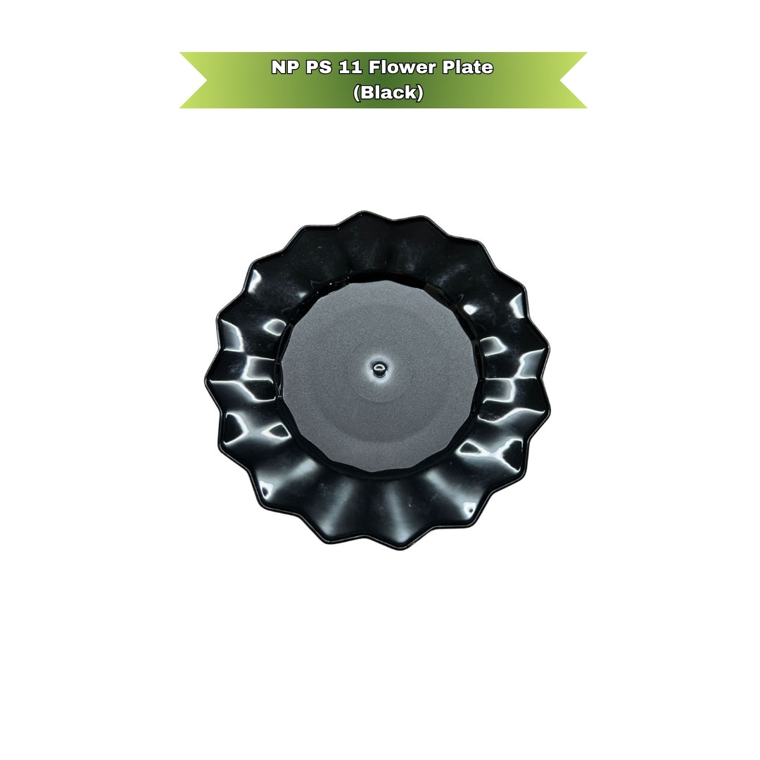 NP PS 11 Flower Plate 6 x 6 Black color