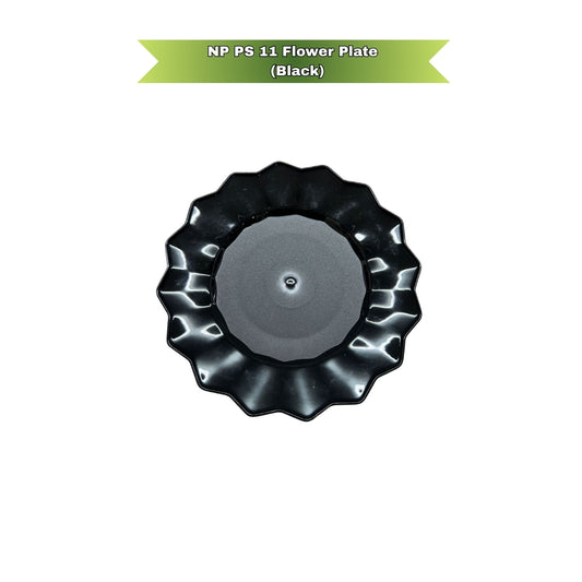NP PS 11 Flower Plate 6 x 6 Black color