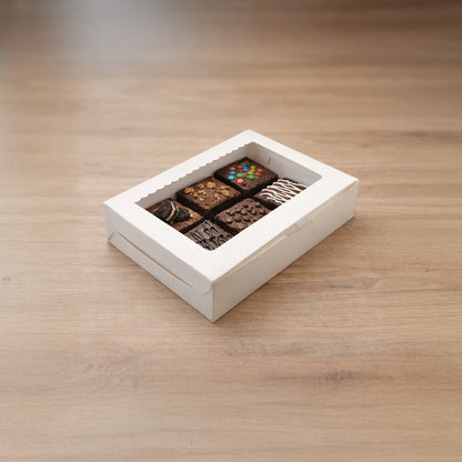 ITC 9x6x2 Inch Window Brownie Box 6 Brownies