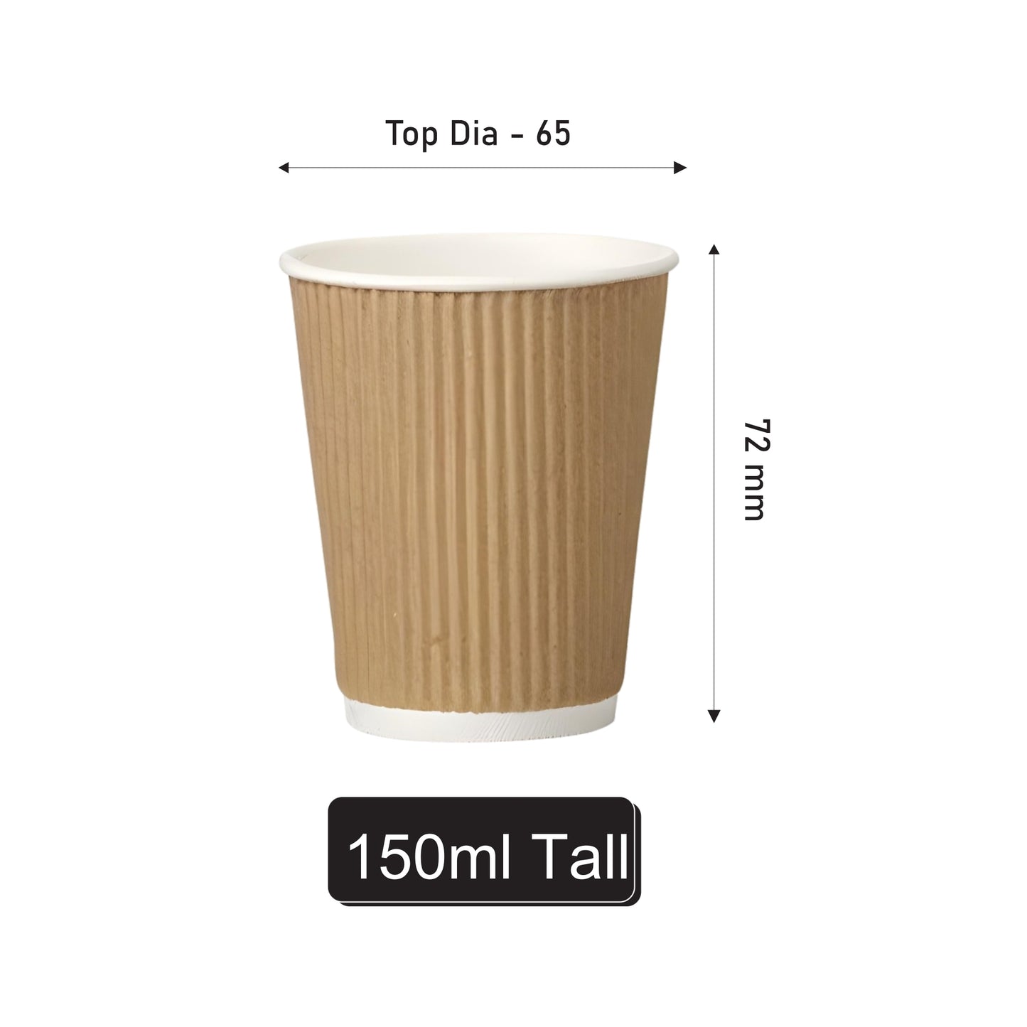 150 ml Tall Ripple Paper Cup / 1 PE