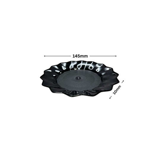 NP PS 11 Flower Plate 6 x 6 Black color