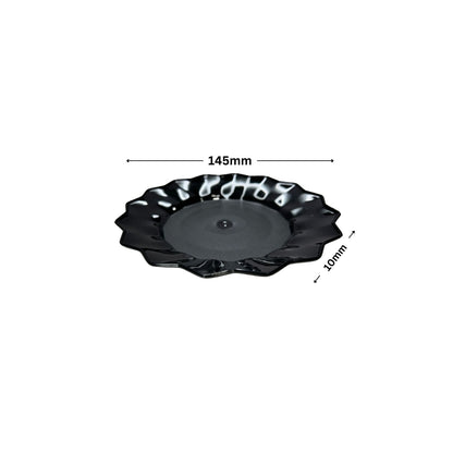 NP PS 11 Flower Plate 6 x 6 Black color