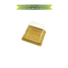 PNS 8080 Pastry Square HIPS Golden Tray with PET Dome Lid