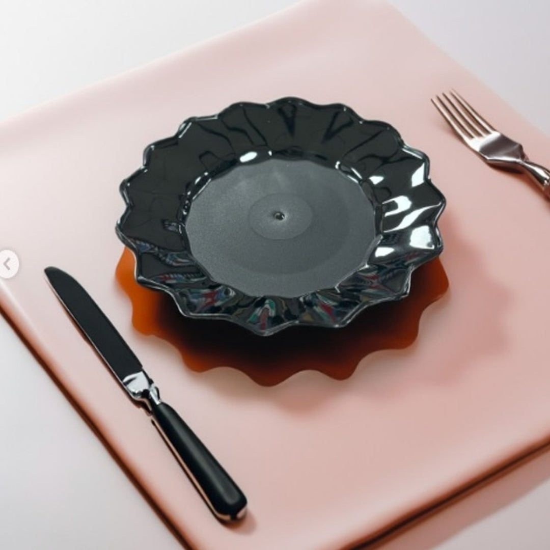 NP PS 11 Flower Plate 6 x 6 Black color