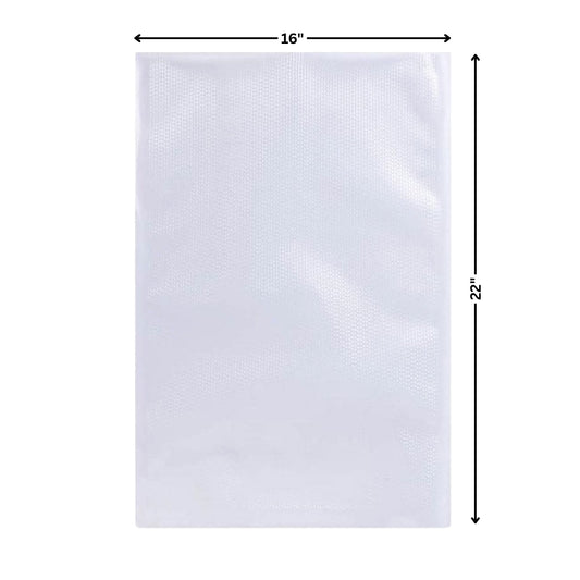 Vacuum Pouch Both Side Transparent – 3 Side Seal 16 x 22