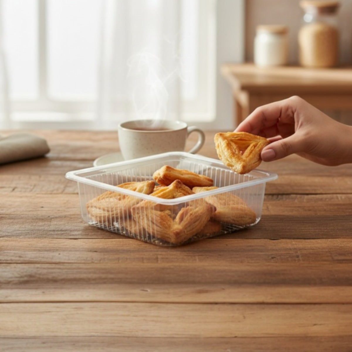 190 × 140 × 63 mm PP Rectangular Tray