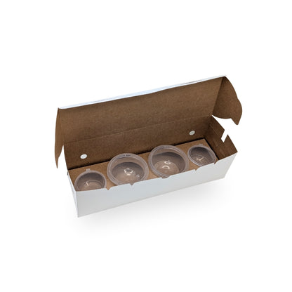 PNS  12x3.75x3.5 White Dosa Box with 4 Cavity Insert