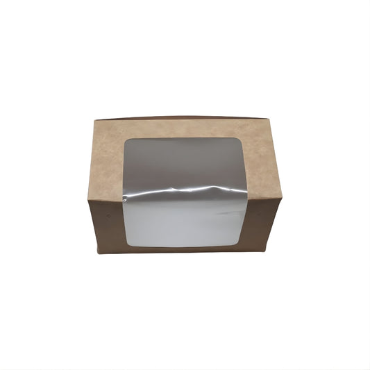 Kraft 6x3x4 Window Cupcake Box with Insert