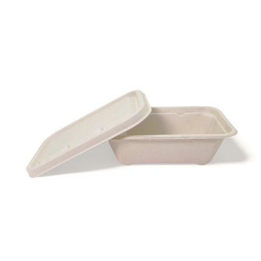 Bumboo 550ml Bagasse Rectangle Container With Lid