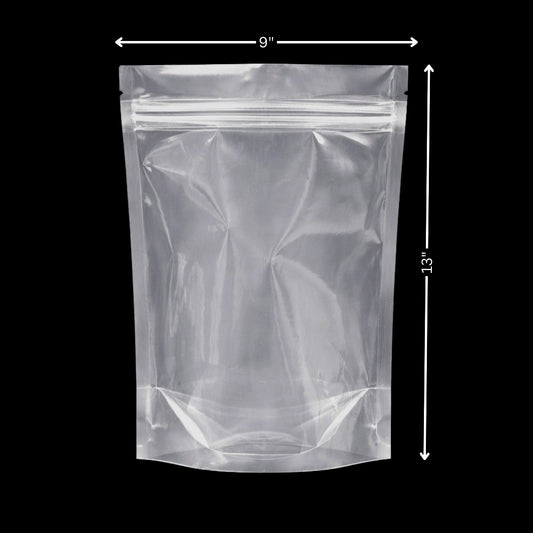 Stand Up Zipper Pouch Extra Clear 10 x 14