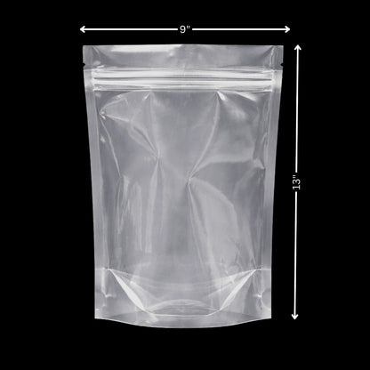 Stand Up Zipper Pouch Extra Clear 10 x 14
