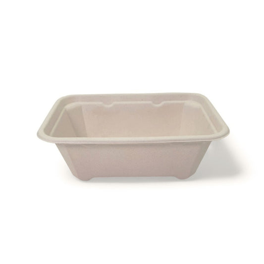 Bumboo 550ml Bagasse Rectangle Container With Lid