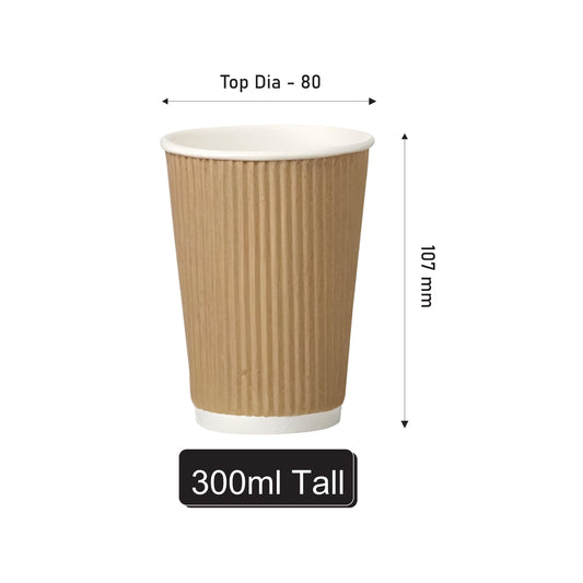 300 ml Tall Ripple Paper Cup / 1 PE