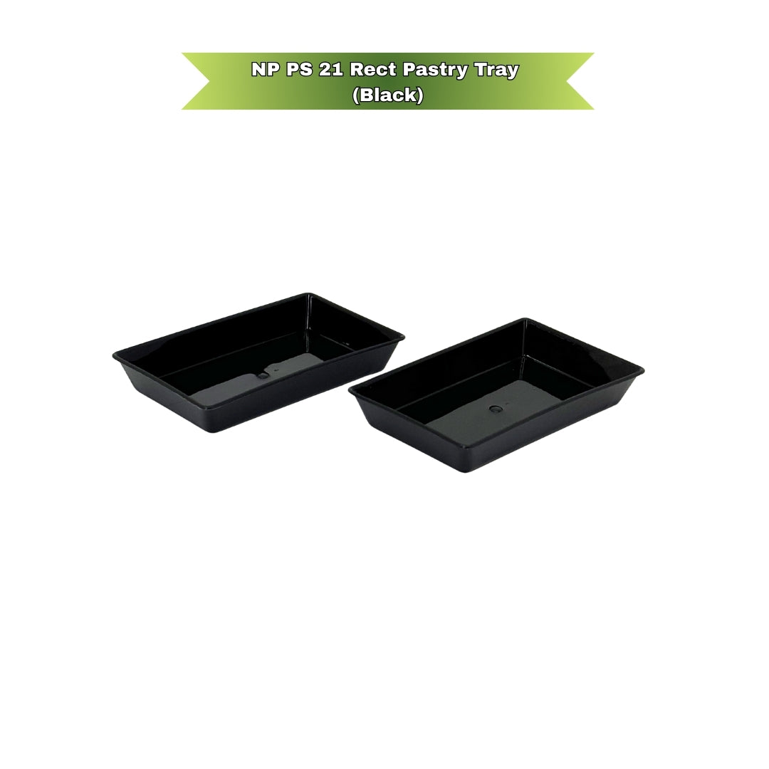 NP PS 21 Rect Pastry Tray (Black)