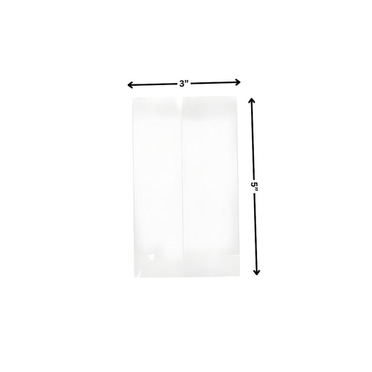 Transparent Center Seal Pouches ( 3 x 5 Inch )