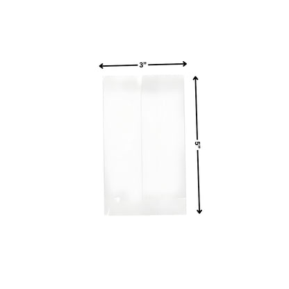 Transparent Center Seal Pouches ( 3 x 5 Inch )