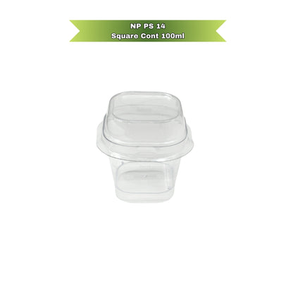 NP PS 14 Square Container 125ml With Lid