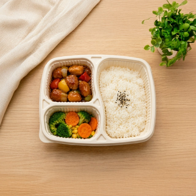 DB 3CP Cornstarch Meal Tray (WL)