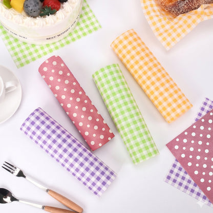 Bento Cake Liner (Purple Gingham)