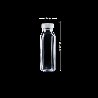250ml Square PET Bottle with Lid (38mm)