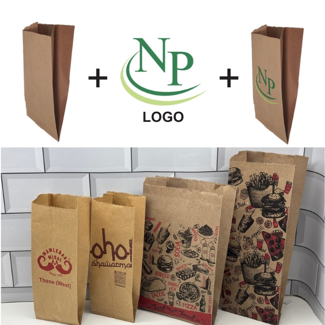 501 V Bottom MF Kraft Bag