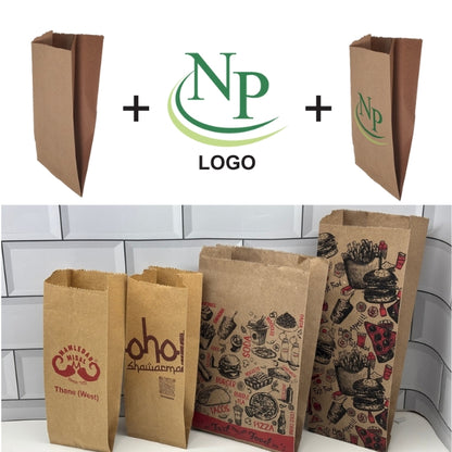 501 V Bottom MF Kraft Bag