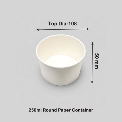 250 ML Round Paper Container