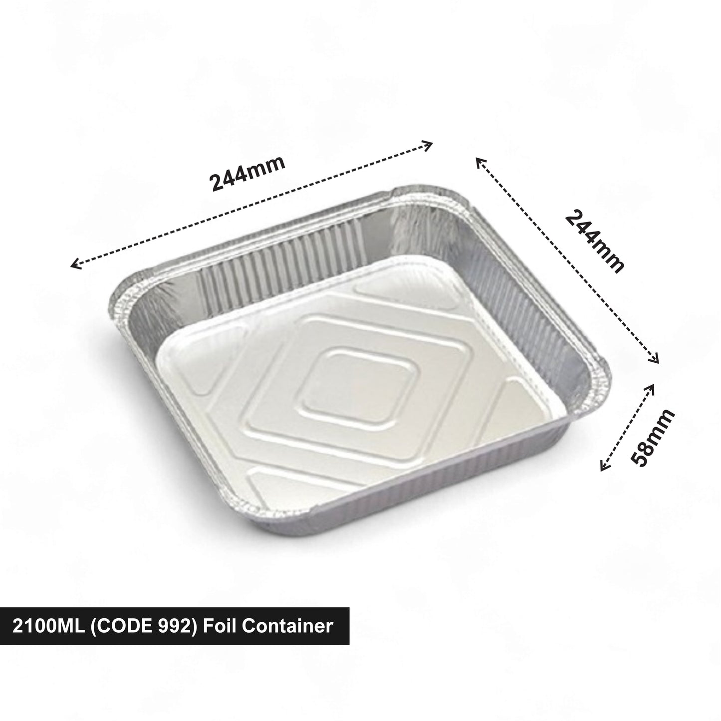 2100ML (CODE 992) Foil Container