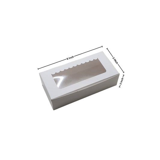 ITC 6x3x2 Inch Window Brownie Box 2 Brownies