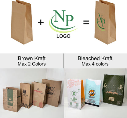 7.5x5x10" Brown SOS MF Kraft Bag – 80 GSM, 24 BF
