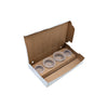 PNS 12x7x2 White Dosa Box with 4 Cavity Insert