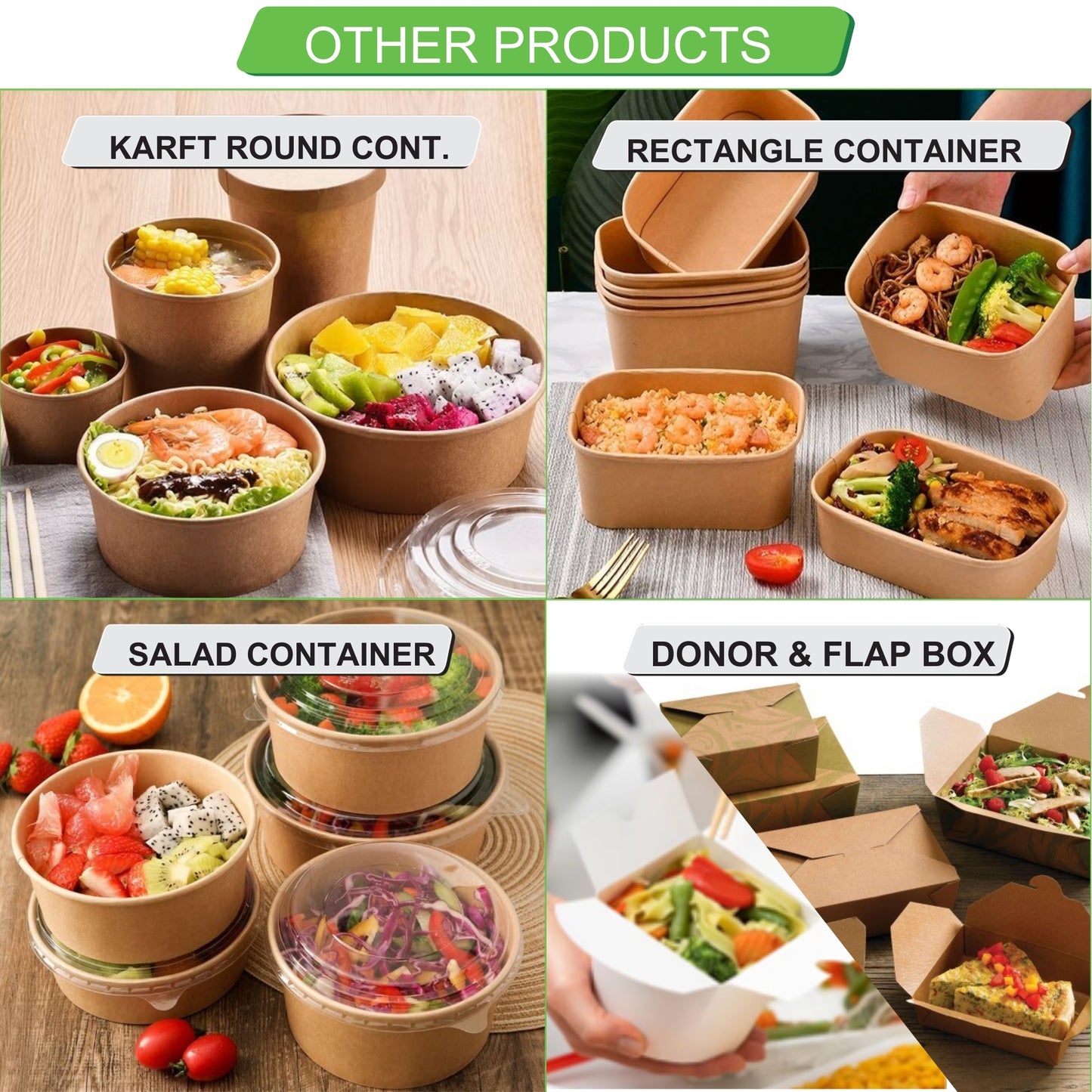 1200 ML White Round Paper Container