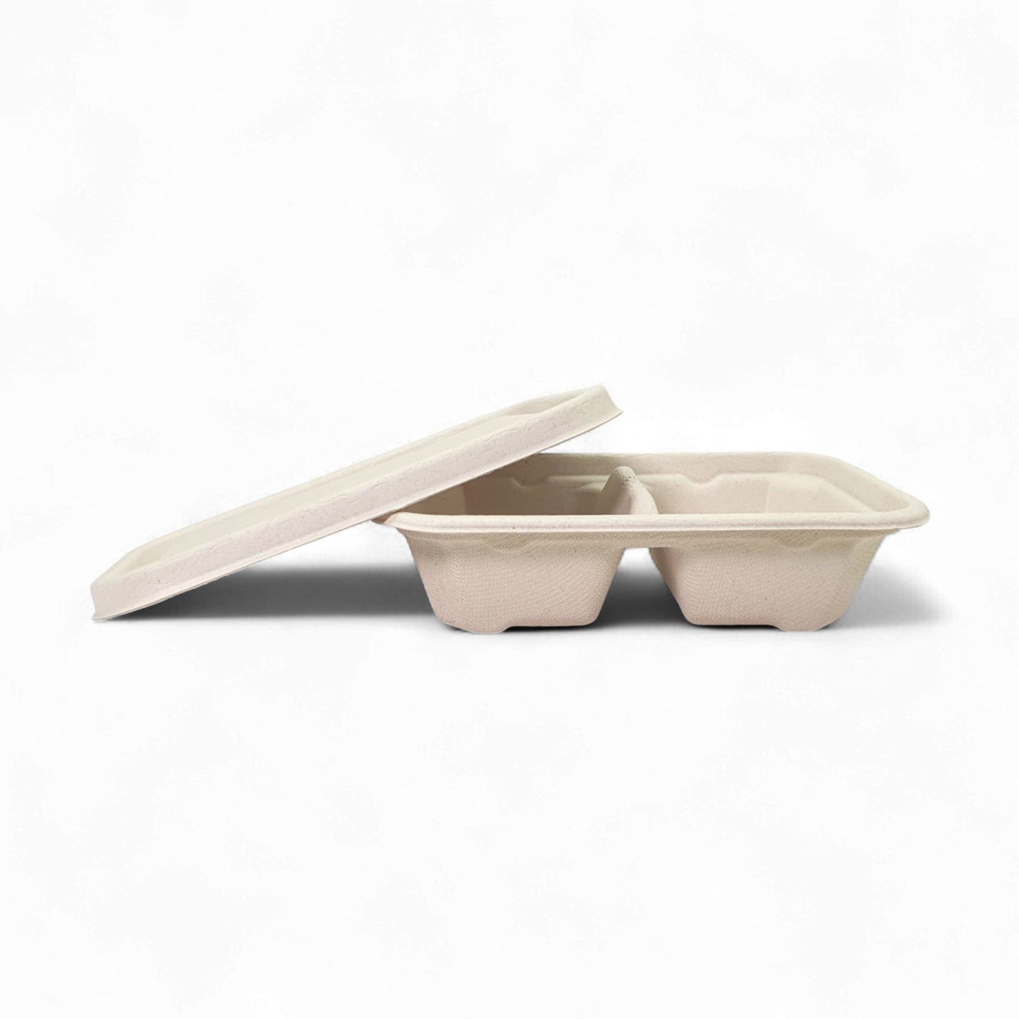 Bumboo 2CP 550ml Bagasse Rectangle Container With Lid