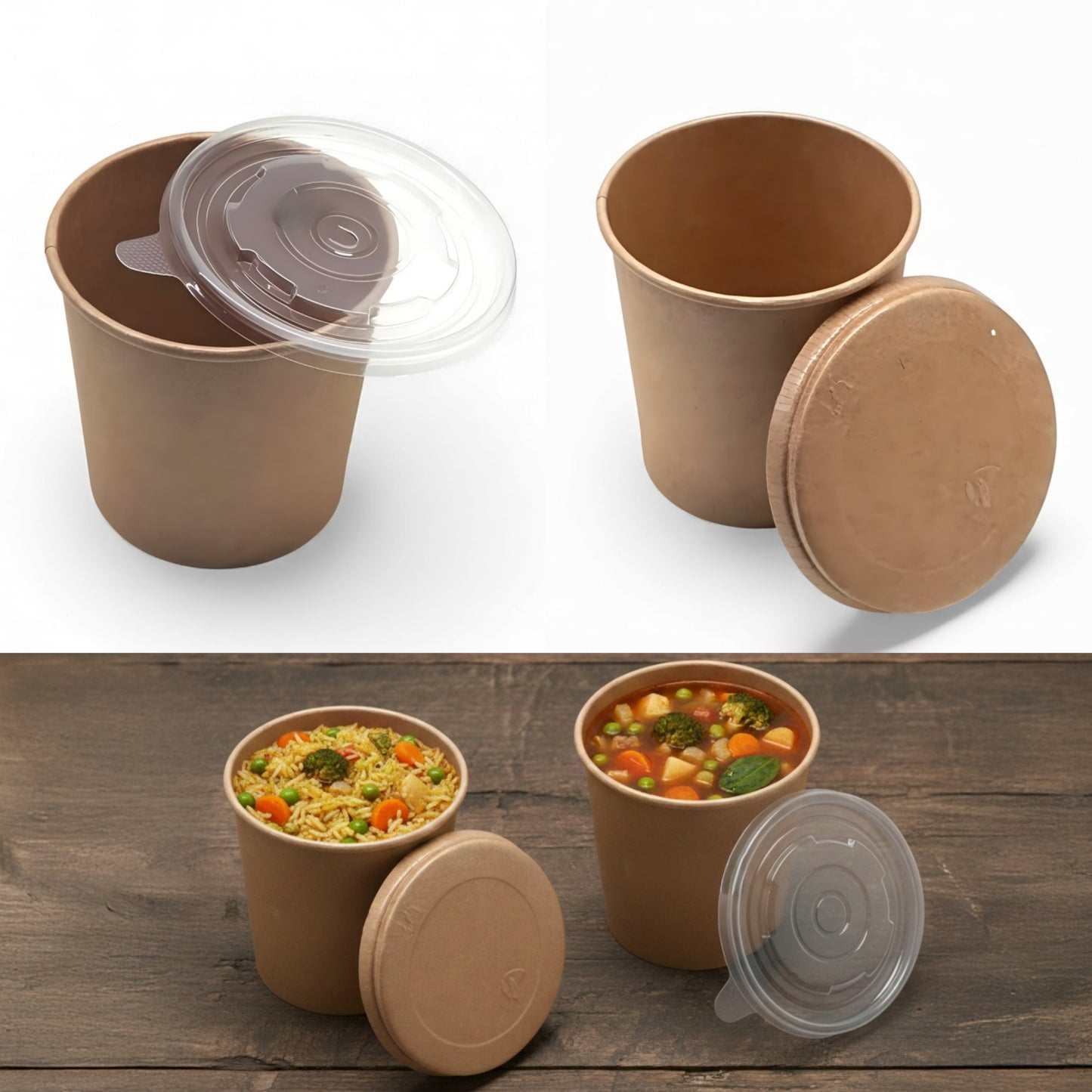 115 Dia PP Lid for Round Kraft Container
