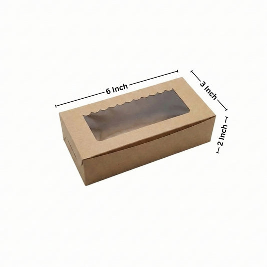 Kraft 6x3x2 Window Brownie Box