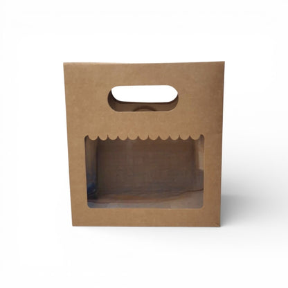 3 Jar Kraft Carry Bag with Window