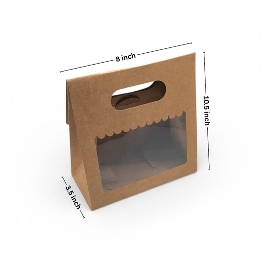 3 Jar Kraft Carry Bag with Window