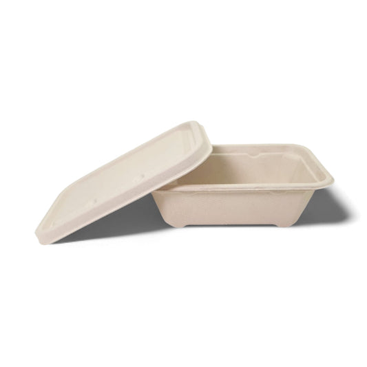 Bumboo 650ml Bagasse Rectangle Container With Lid