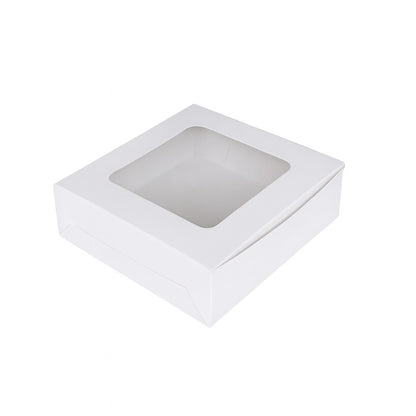 ITC 6x6x2 Inch Window Brownie Box 4 Brownies
