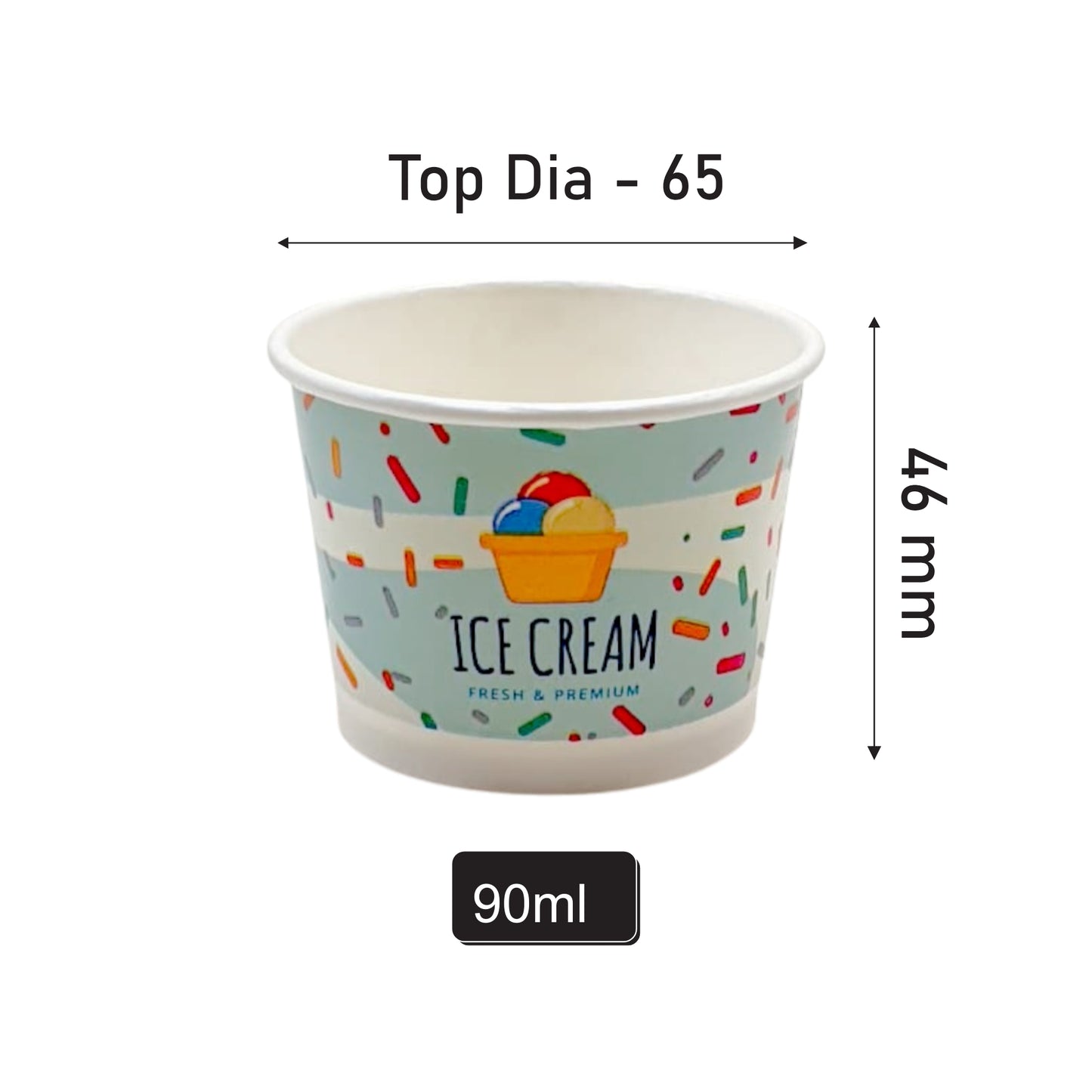 90 ML Ice Cream Cup – 2 PE
