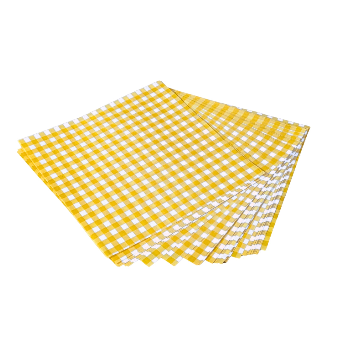 Bento Cake Liner ( Yellow Gingham)