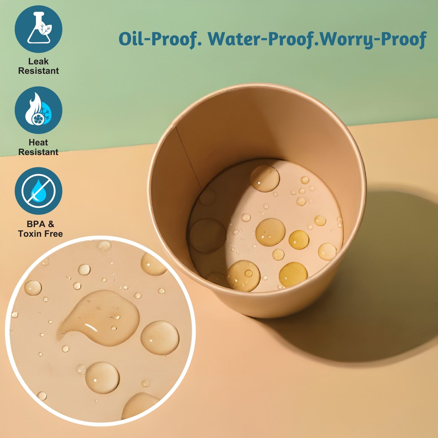 250 ml Kraft Round Paper Container