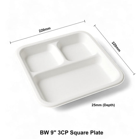 BW 9" 3CP Square Plate