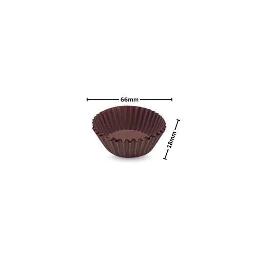Round Cup Brown Plain & Brown Printed 30mm