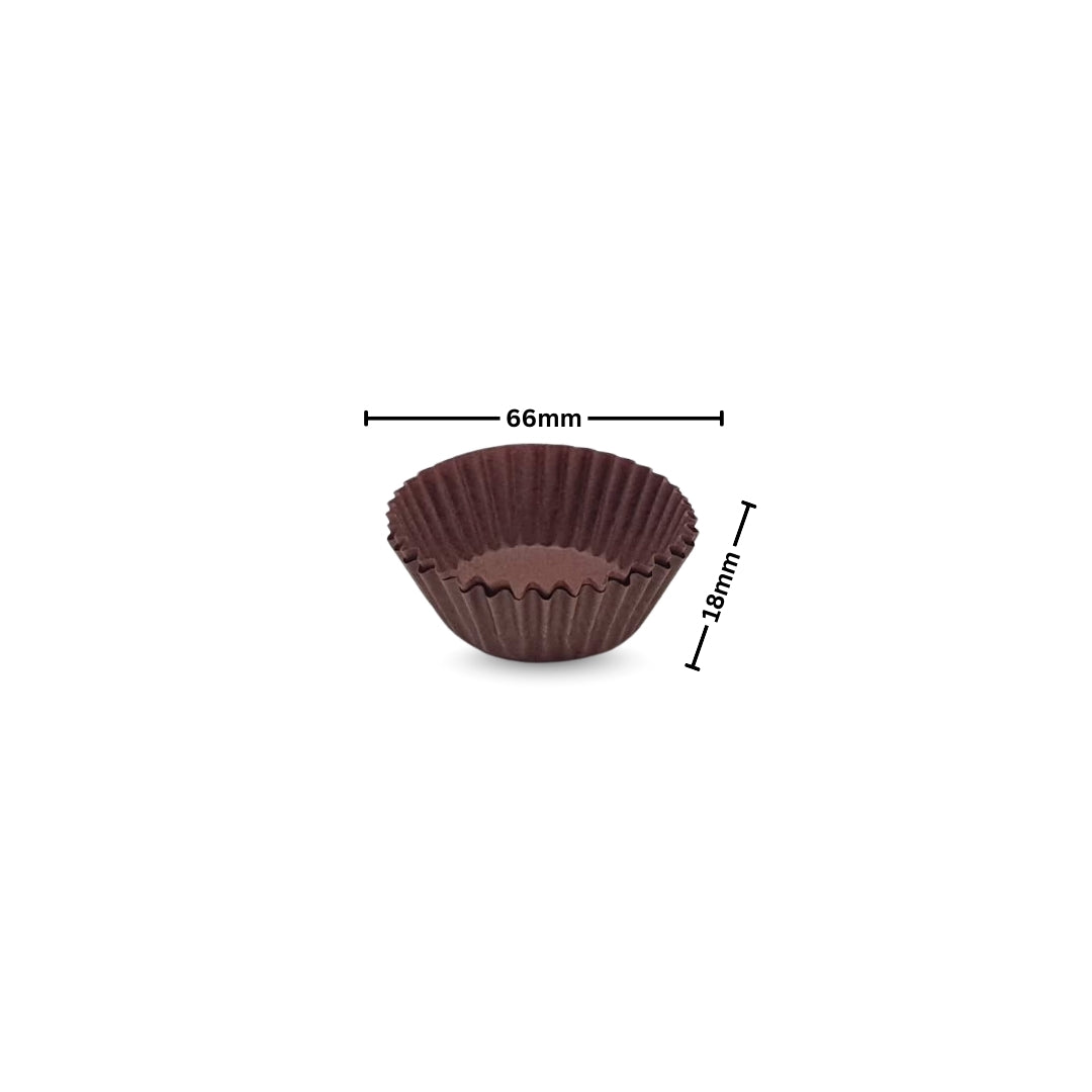 Round Cup Brown Plain & Brown Printed 30mm